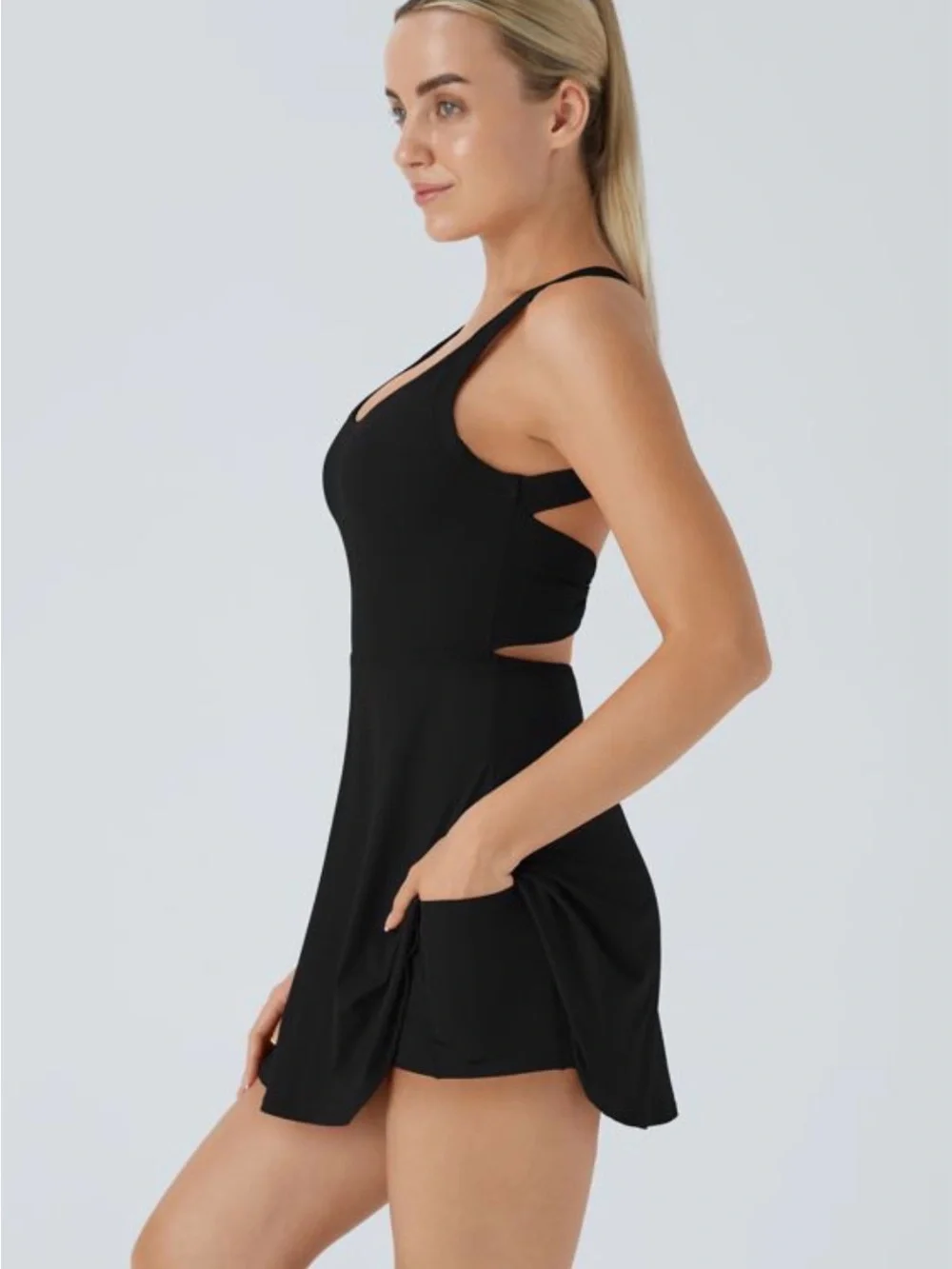 Halara Backless Twisted Active Dress - Picture 3 of 8